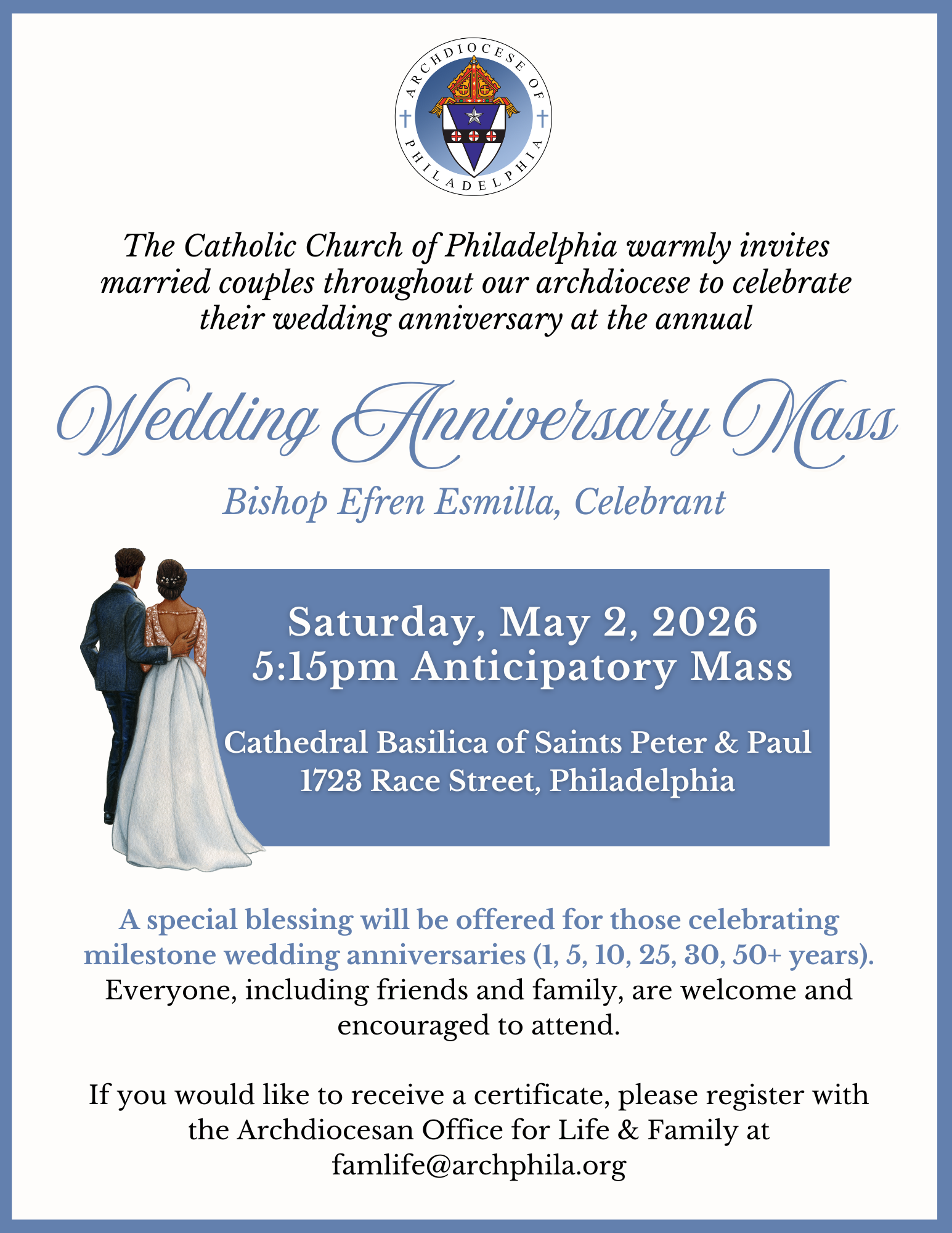 May 2, 2026 | Wedding Anniversary Mass